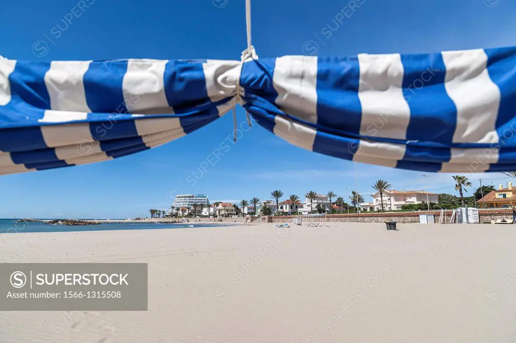 Beach of Sitges,Catalonia,Spain.