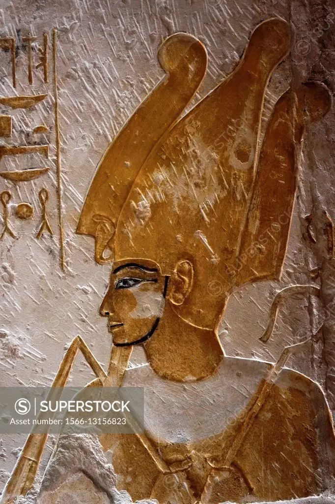 Pharaoh. Mastaba of Horemheb. Saqqara necropolis. Lower Egypt