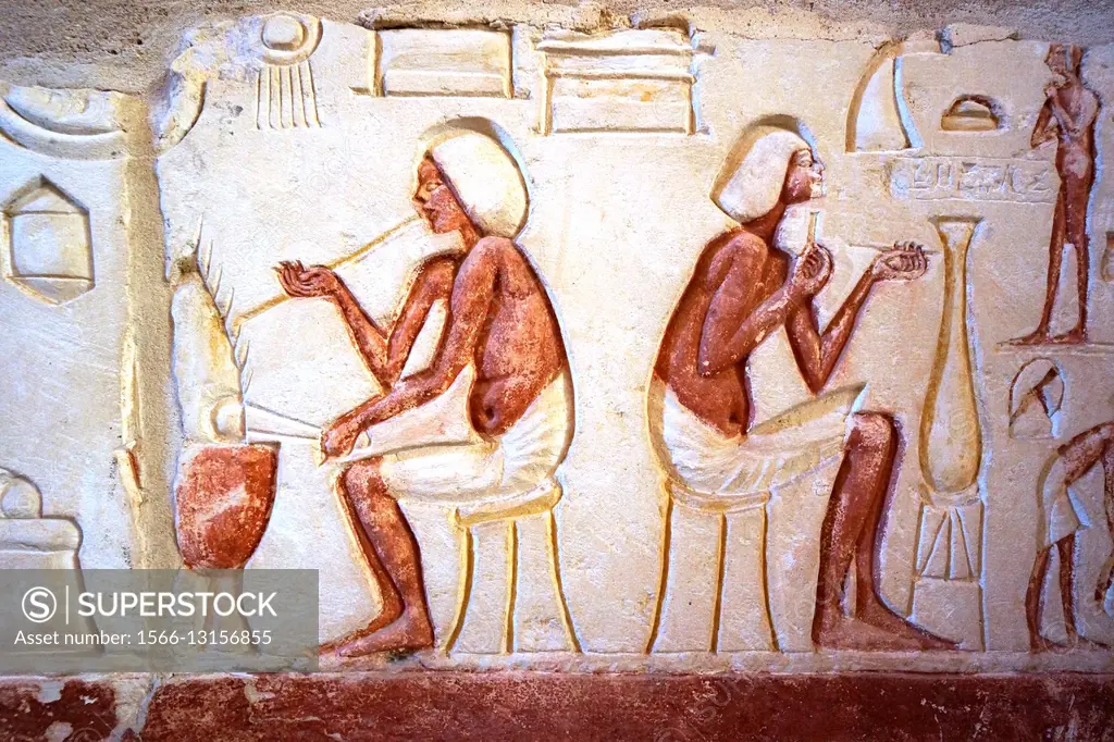 Craftsmen. Mastaba of Horemheb. Saqqara necropolis. Lower Egypt