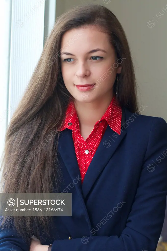 portrait of a beautiful young Russian girl.