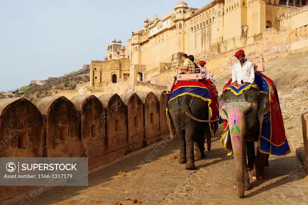 India, Rajasthan, Jaipur the pink city, Amber fort.