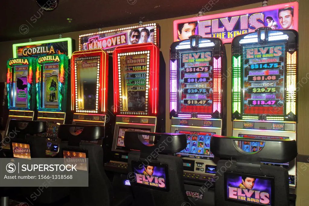 Nevada, Las Vegas, The Strip, South Las Vegas Boulevard, Circus Circus Hotel Casino, slot machine, machines, gambling, luck.