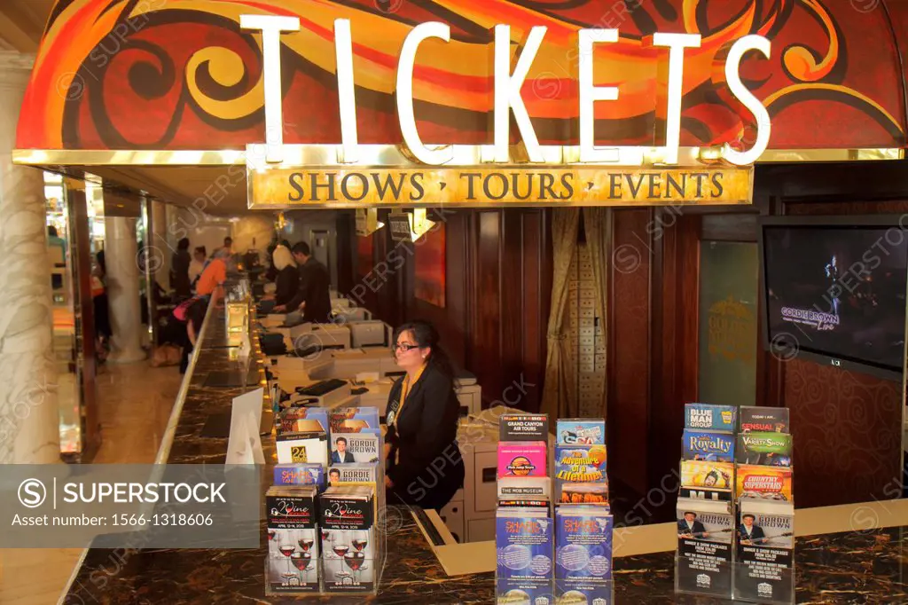 Nevada, Las Vegas, Downtown, Golden Nugget Hotel & Casino, hotel, ticket counter, shows.