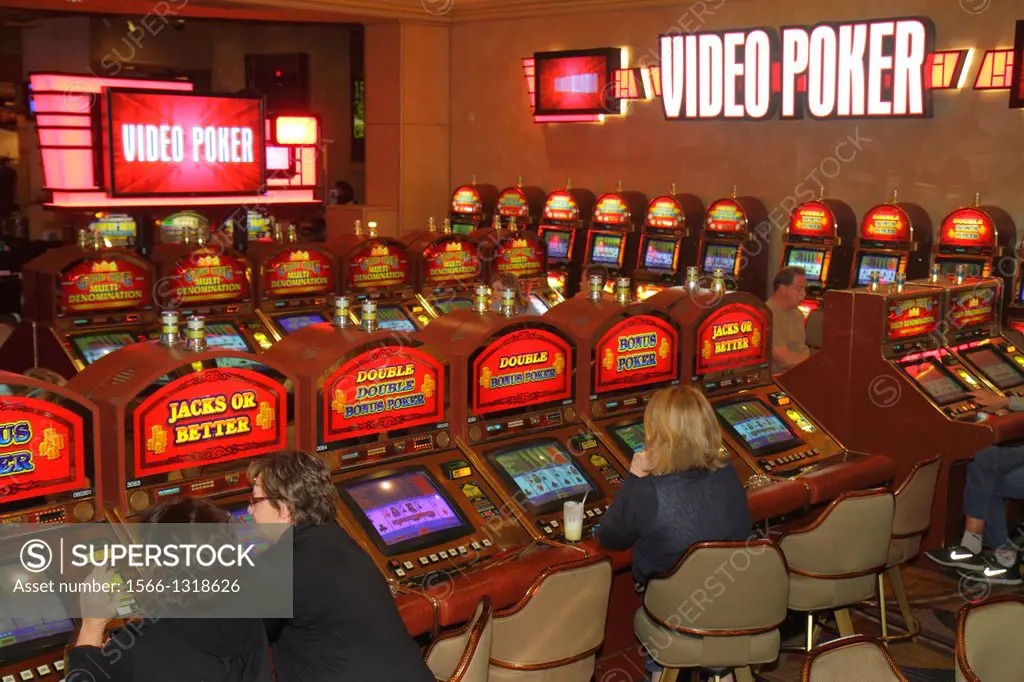 Nevada, Las Vegas, The Strip, South Las Vegas Boulevard, Bally's Las Vegas Hotel and Casino, gambling, gamblers, players, video poker,.
