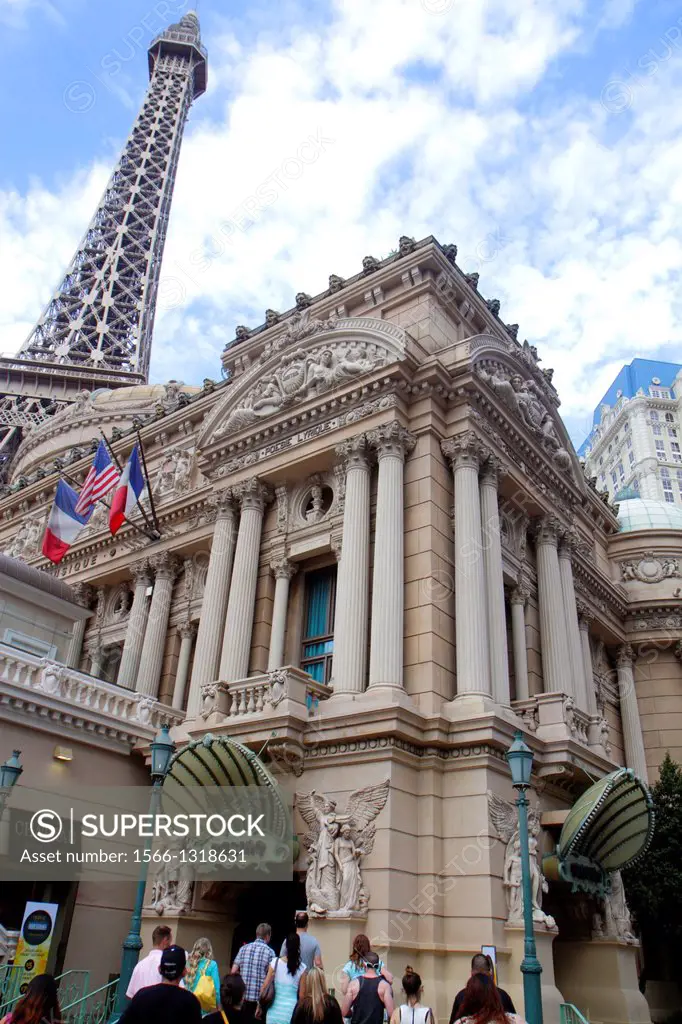 Nevada, Las Vegas, The Strip, South Las Vegas Boulevard, Paris Las Vegas Hotel and Casino, hotel, Eiffel Tower replica.