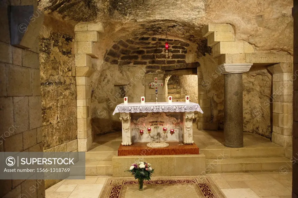 the Grotto of the Annunciation church, Nazareth, lower Galilee region, Israel.