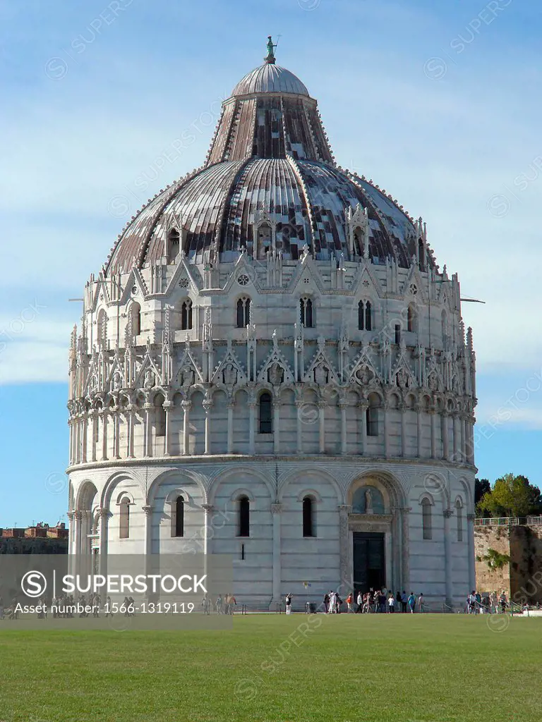 Pisa (Italy). Baptistery in the Piazza dei Miracoli in Pisa.