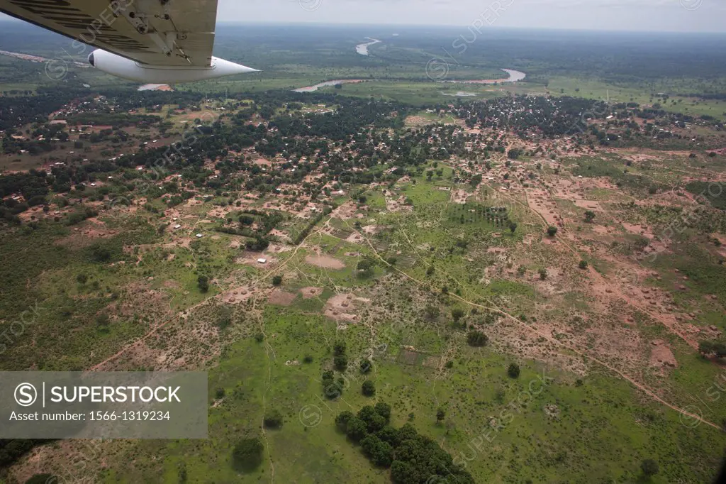 aerial view on central african republic.