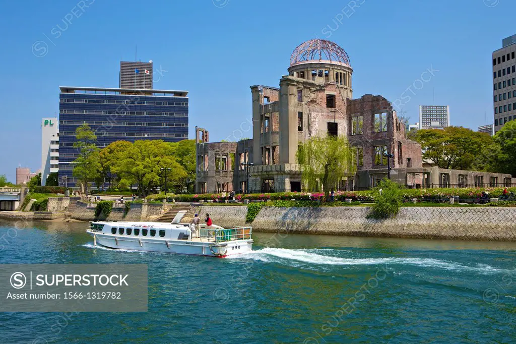 Only Surviving Building Of Hiroshima Atom Bomb Blast Genbaku Dome. Japan