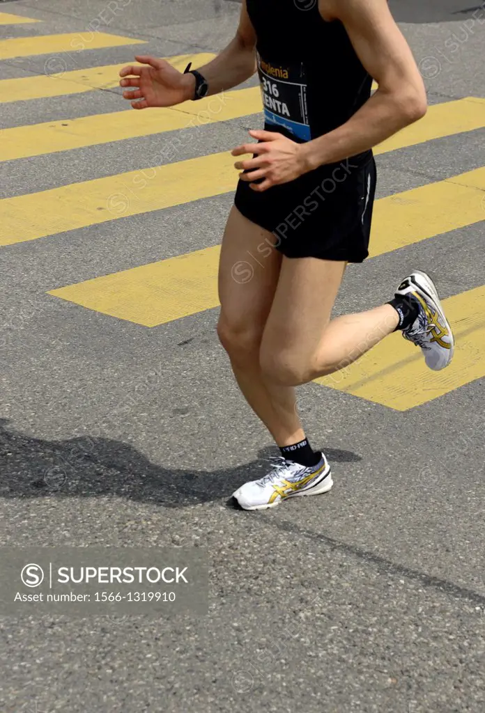 Marathon runner, Geneva, Switzerland