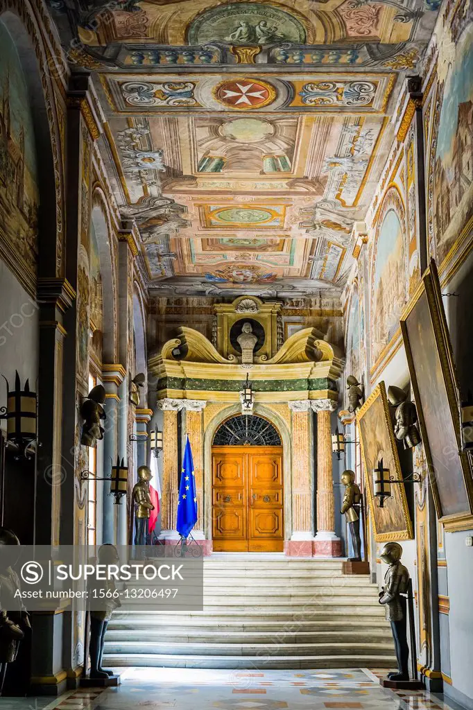 State Apartments: entrance to the Council Chamber, Grand Master´s Palace, Valletta, Malta