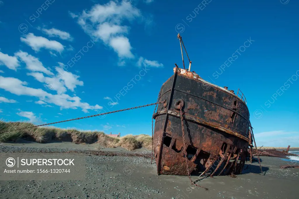 Rotting Ship, San Gregorio, Chile.