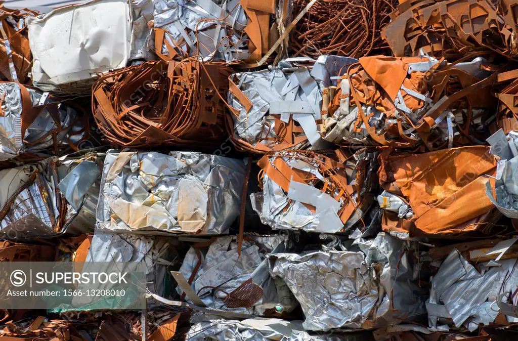 Recycling metal scrap.