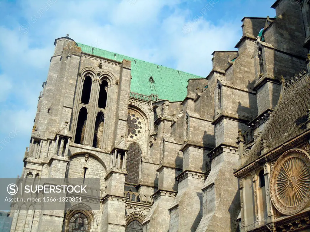 France, Eure et Loir, Chartres, Notre Dame de Chartres Cathedral.
