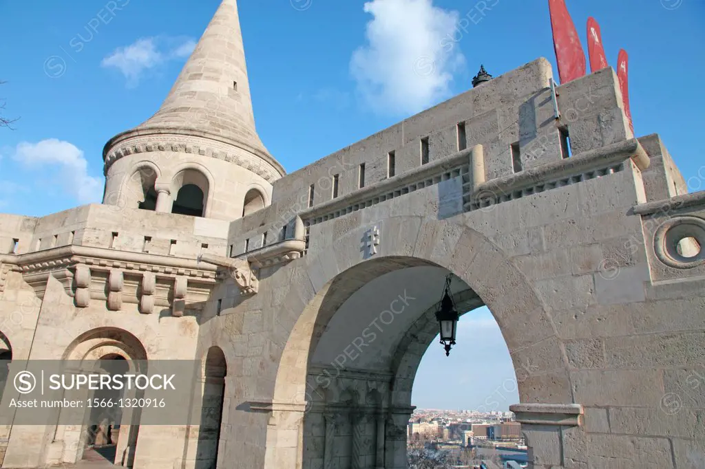 Fishermens bastion at Buda Castle in Budapest, Buda district, Hungary.