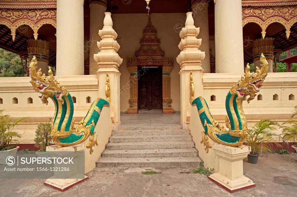 Temple in Vientiane, Laos.