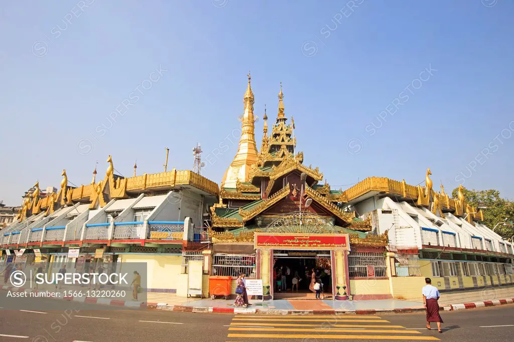 Myanmar, Yangon State, Yangon, SulePagoda.