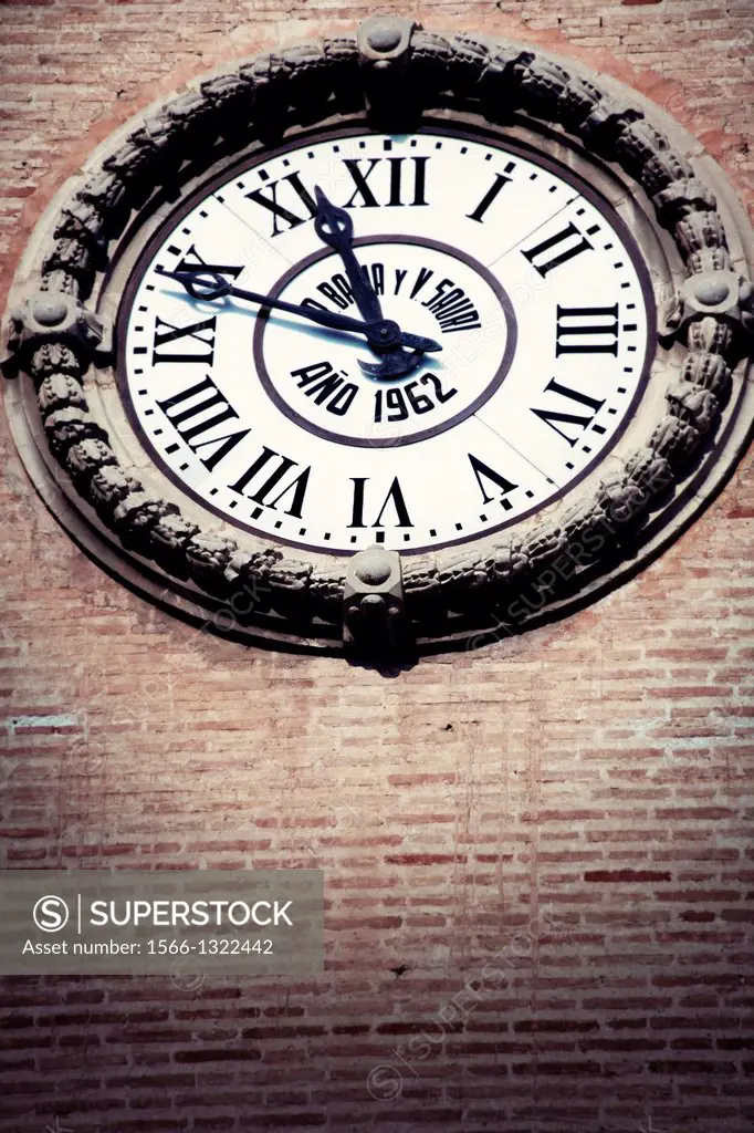 Church clock, Foios village, Valencia, Spain