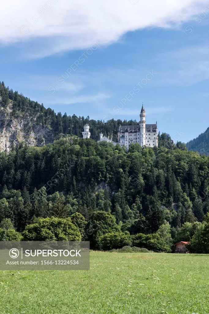 Hohenschwangau, Bavaria, Germany. The famous Neuschwanstein Castle.