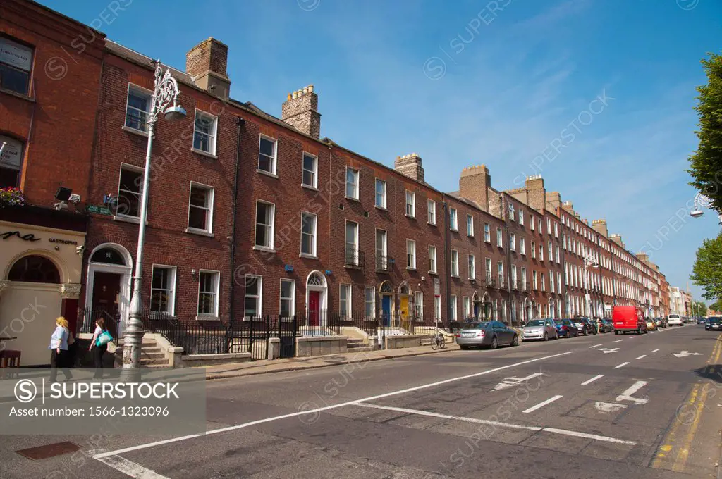 Eccles Street along which Leopold Bloom the main character of Ulysses by James Joyce lived Dublin Ireland Europe.