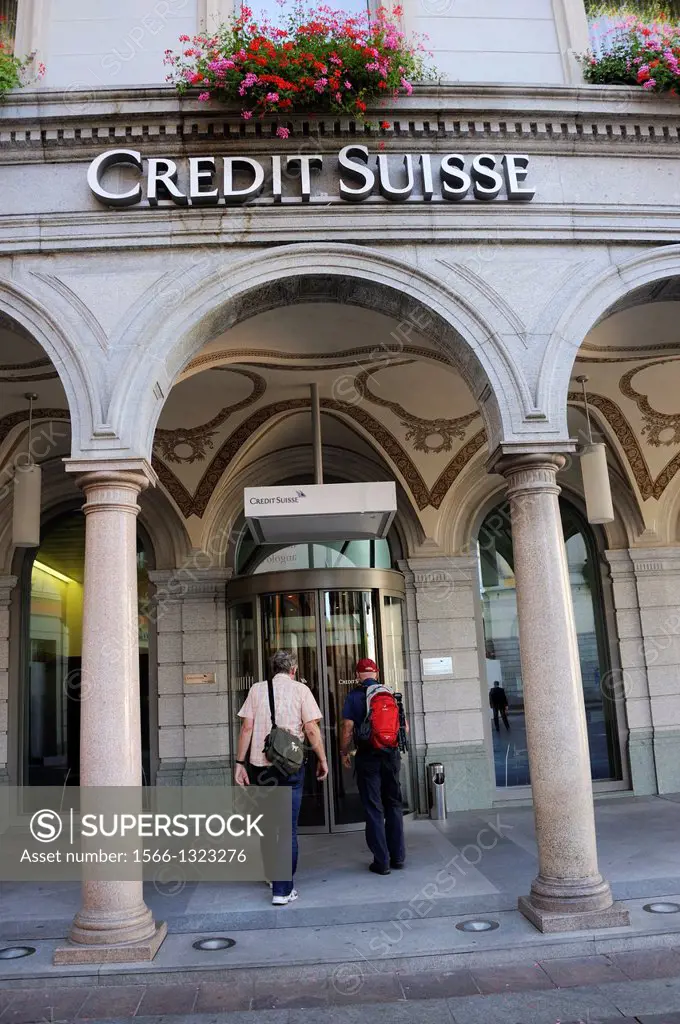 Credit Suisse bank - Lugano (dialectal Lügàn) is a city in the south of Switzerland, in the Italian-speaking canton of Ticino, which borders Italy.