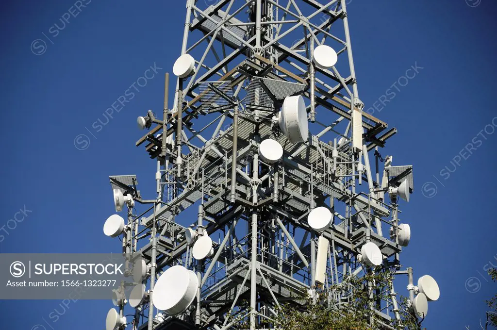 Broadcasting tower, radio mast.