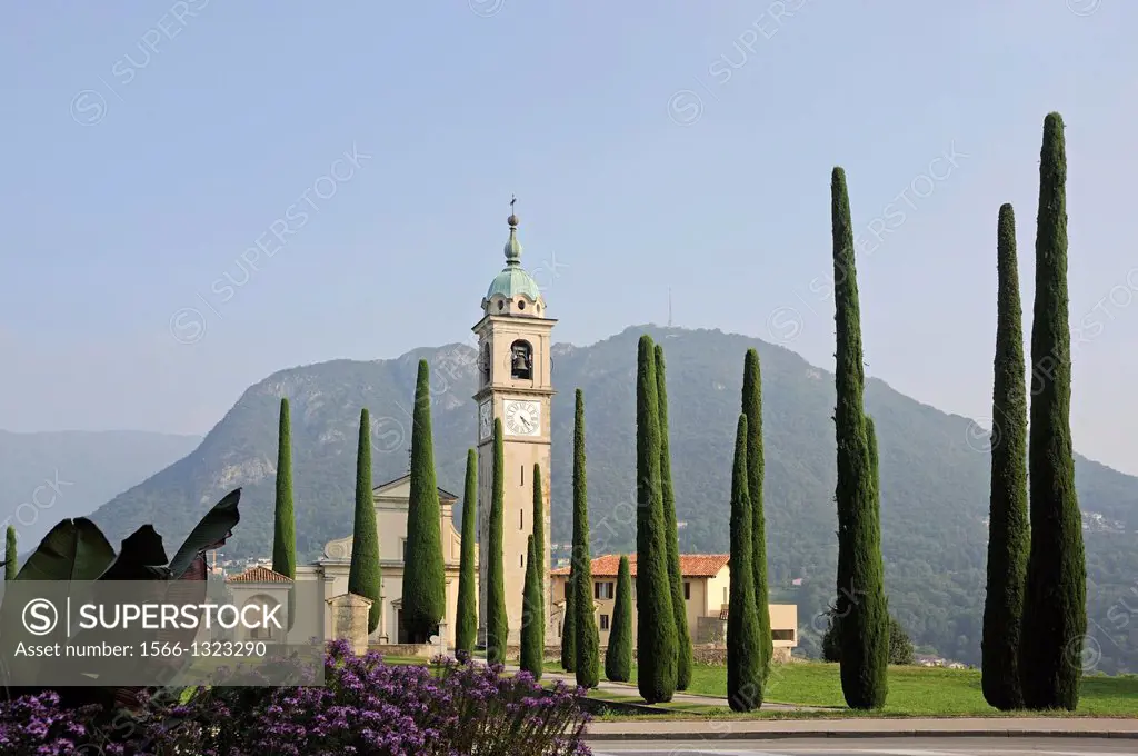 Gentilino is a village and former municipality in the canton of Ticino, Switzerland, the local Church of Sant'Abbondio.