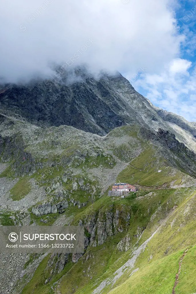 Stubai Alps, Tyrol, Austria. The Innsbrucker Hut.