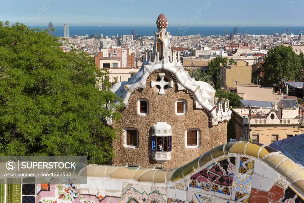 Park Güell, architect Antoni Gaudí­, Barcelona, Spain.