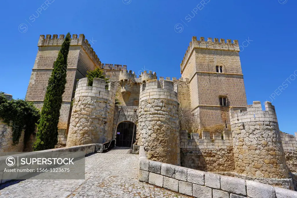 Spain, Castilla Leon Community, Palencia Province , Ampudia City, Ampudia Castle.
