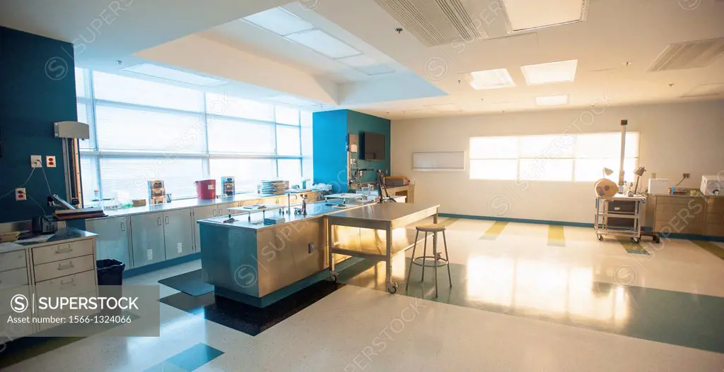 Laboratory for autopsy at the State Medical Examiners Office - Morgue.