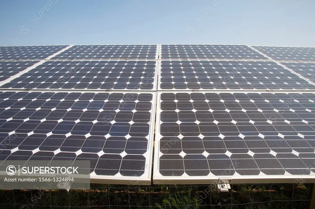 solar panels, solar power plant, area of vulci, province of viterbo, lazio, italy, europe.