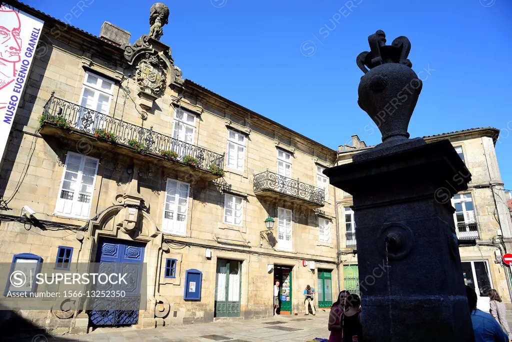 Square in the center of Santiago de Compostela, Galicia, Spain.