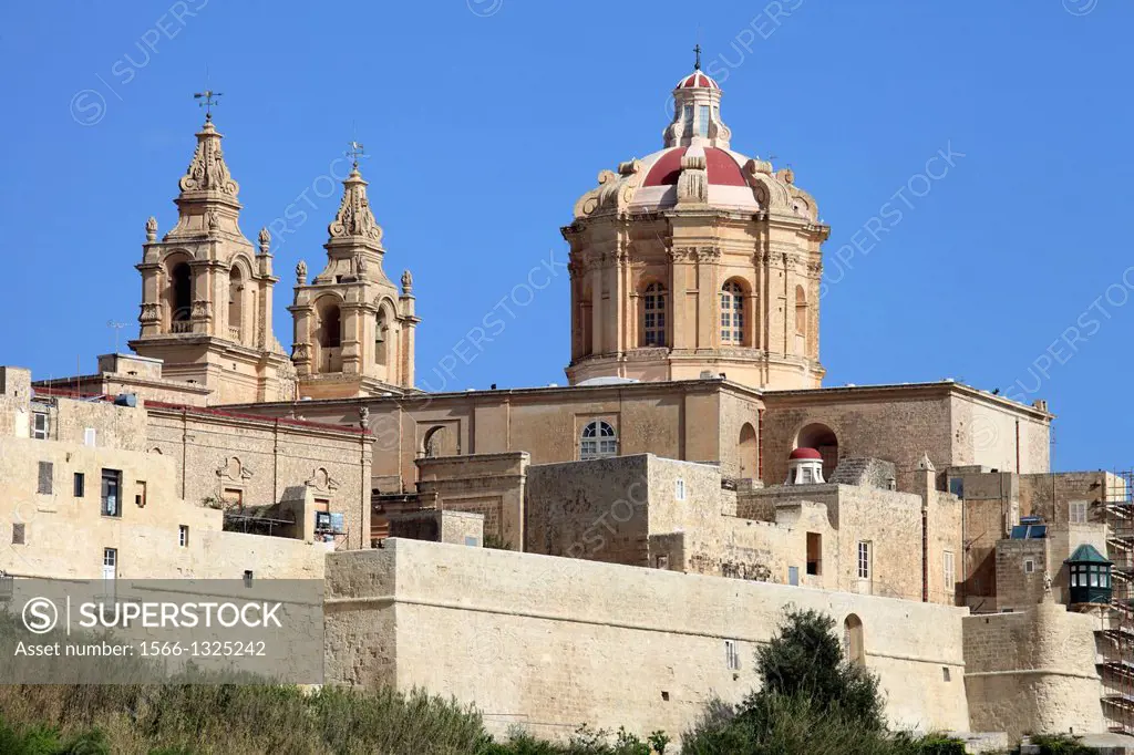 Malta, Mdina, St Paul's Cathedral,.