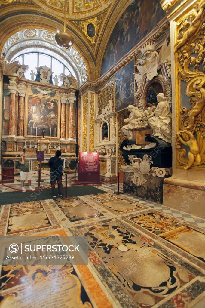 Malta, Valletta, St John's Co-Cathedral, interior,.