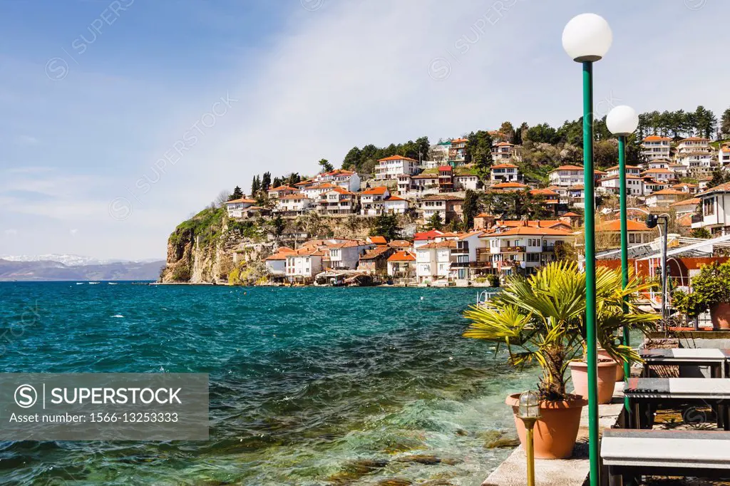 Ohrid old town and lake, Macedonia.