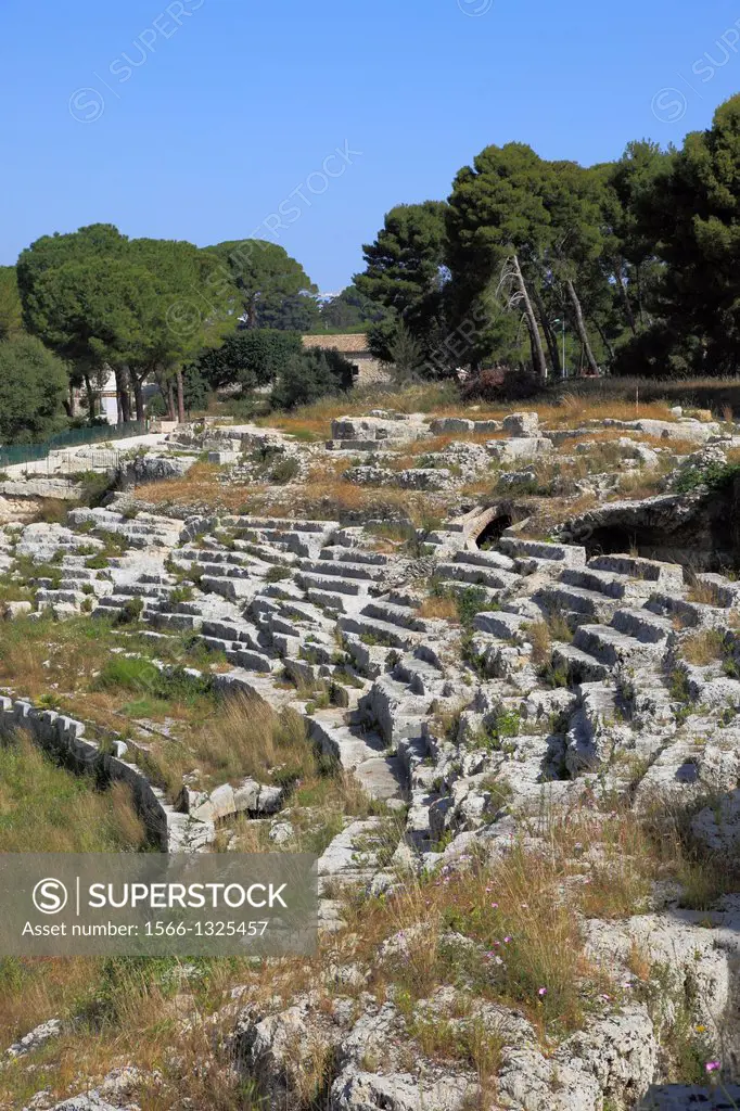 Italy, Sicily, Siracusa, Roman Amphitheatre,.