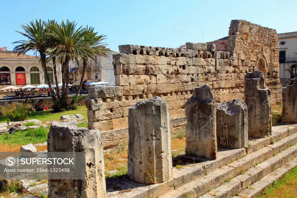 Italy, Sicily, Siracusa, Temple of Apollo,.