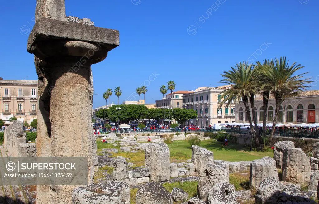 Italy, Sicily, Siracusa, Temple of Apollo,.