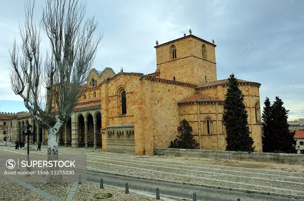 The Romanesque Basilica of San Vicente (XIIth century) . Avila, Spain