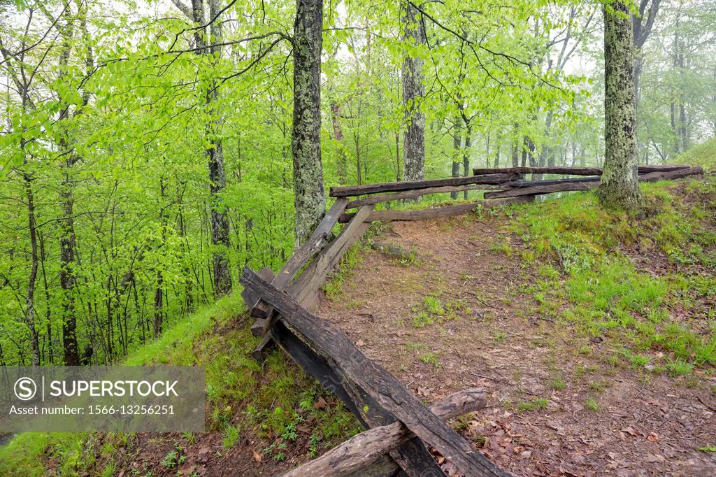 Cumberland Gap, Tennessee - The remnants of Civil War fortifications on Pinnacle Mountain in Cumberland Gap National Historical Park. No battle was ev...