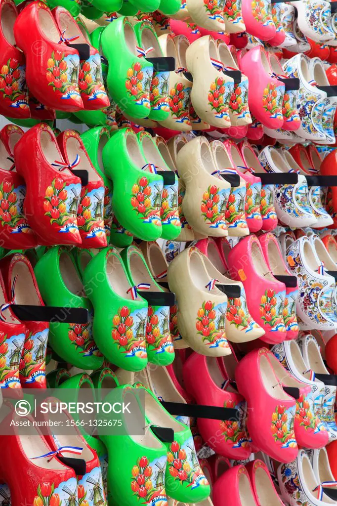 Netherlands, Amsterdam, traditional wooden shoes,.