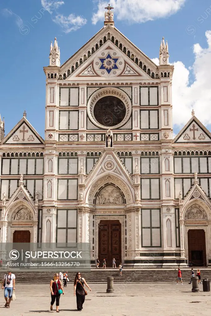 Santa Croce Church, Piazza Di Santa Croce, Florence, Tuscany, Italy.