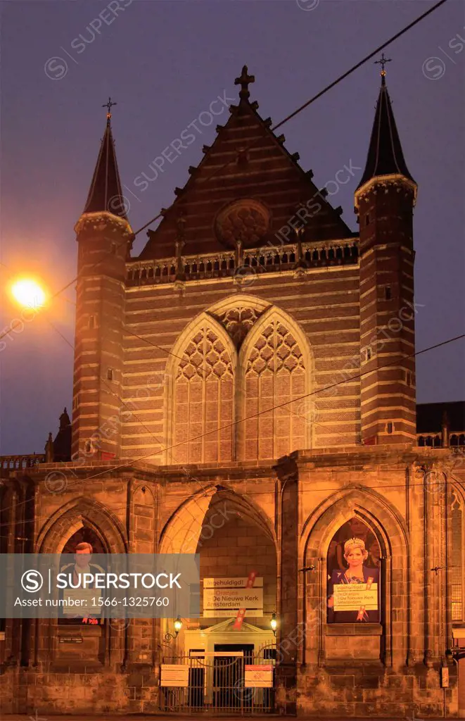 Netherlands, Amsterdam, Dam Square, Nieuwe Kerk, New Church,.