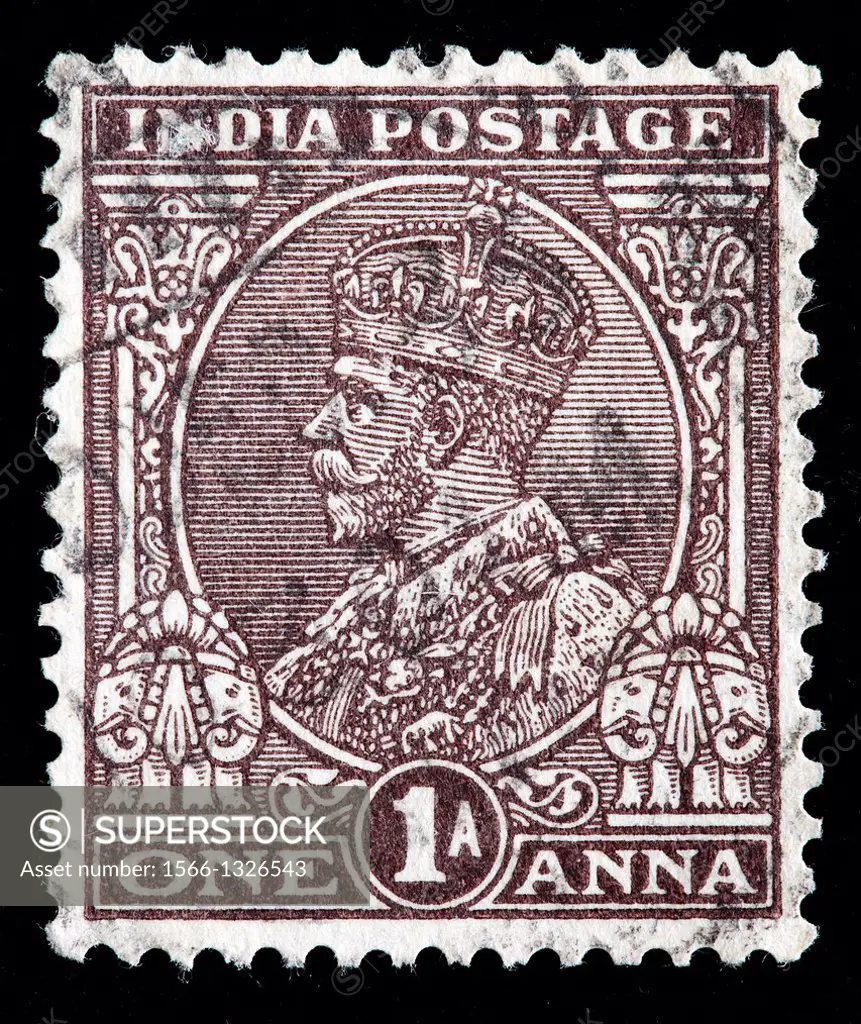 King George V, postage stamp, India, 1911