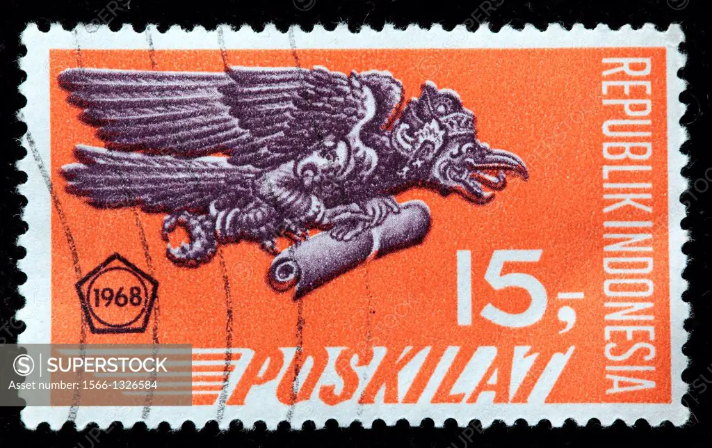 Garuda, postage stamp, Indonesia, 1968