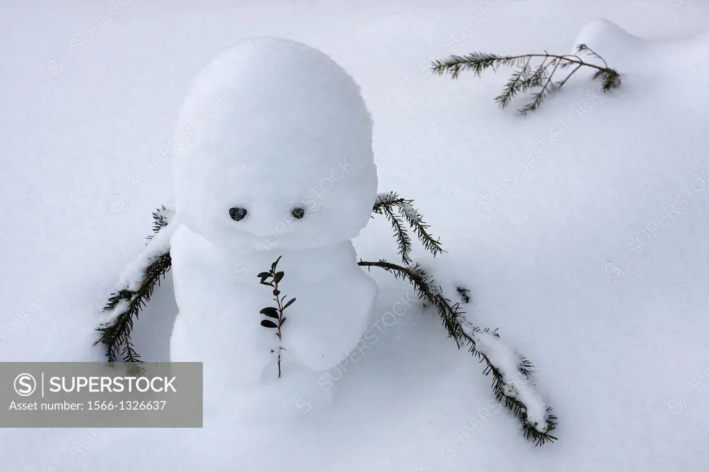 Snowman in Finland.