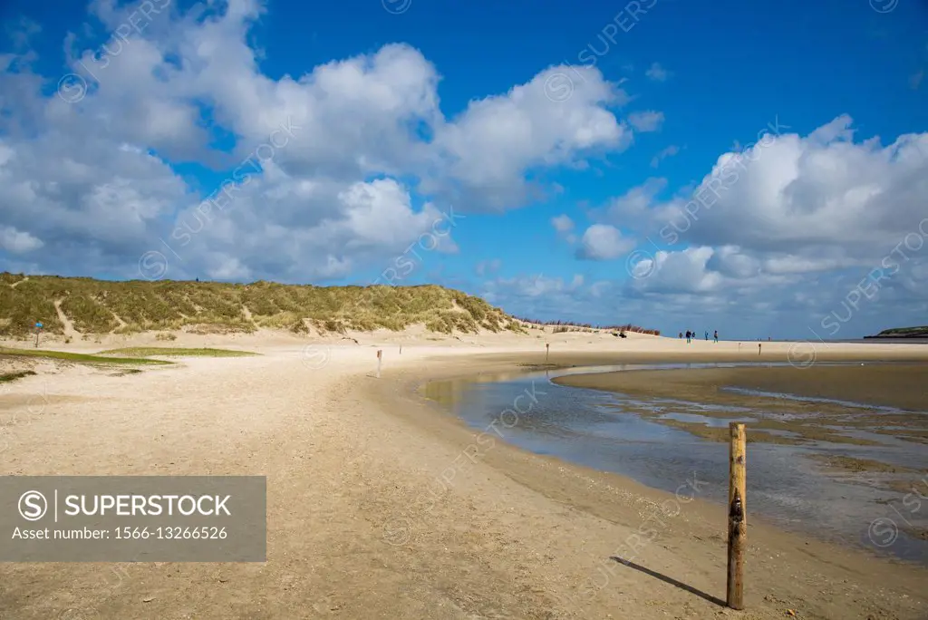 beach and dunes at Slufter at Texel