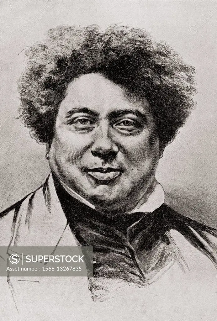 Alexandre Dumas Senior, 1803-1870. French author known as père. From the book ""The Masterpiece Library of Short Stories"" volume 3 French.