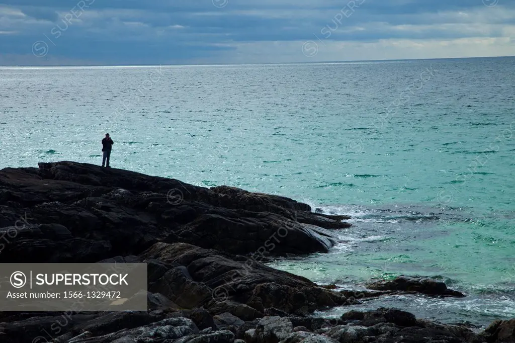 Coastal View South Harris Island. Outer Hebrides. Scotland, UK.